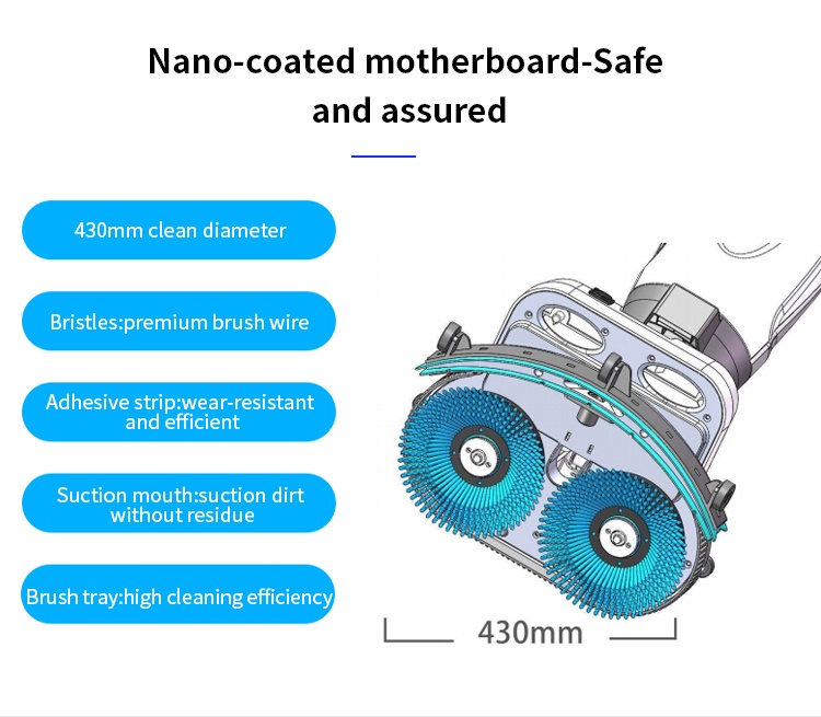 SMALL MINIWIRELESS DUAL FLOOR SCRUBBER